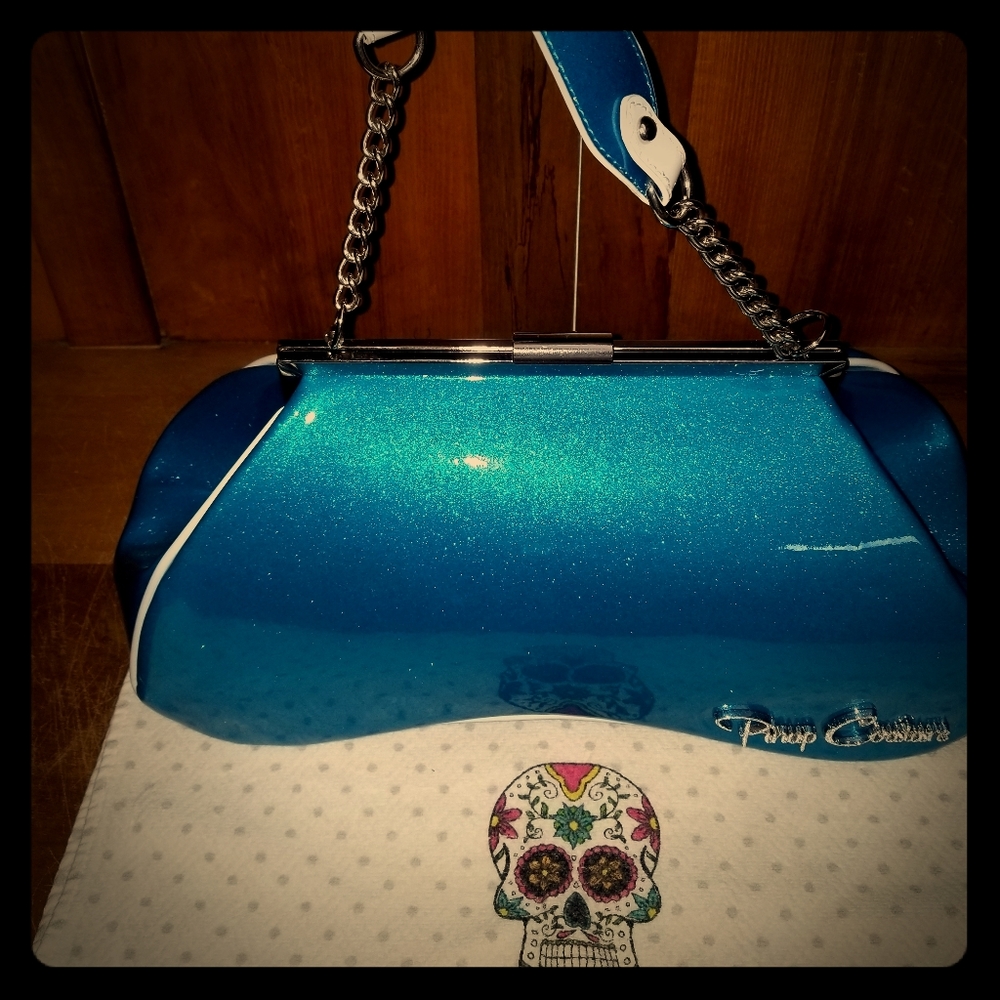 Pinup Couture Blue Retro Purse